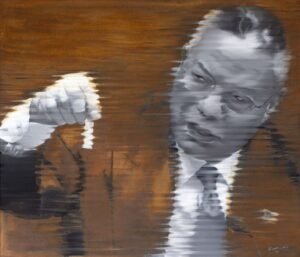 Colin Powell - Frank Rosenzweig Vanitas Rostmalerei Original