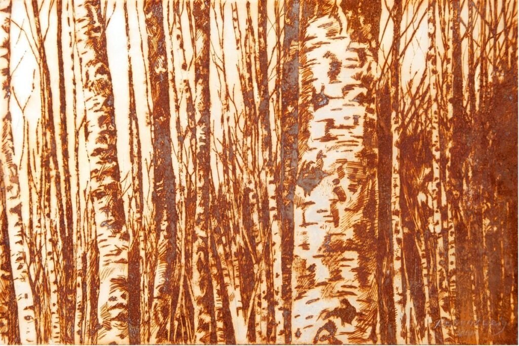 Birkenwald 2014 Frank Rosenzweig Kunstdruck