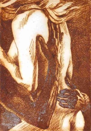 White on Black - Frank Rosenzweig Oxyographie Kunstdruck limitiert