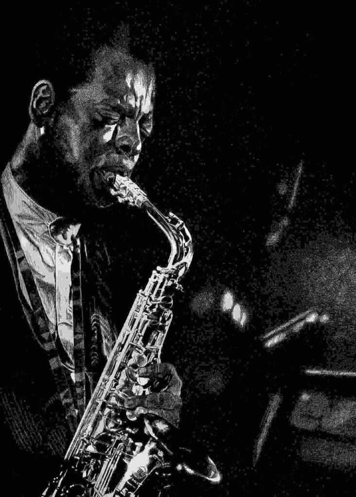 Kunstpate 5 Ornette Coleman 1989 Frank Rosenzweig Kunstdruck