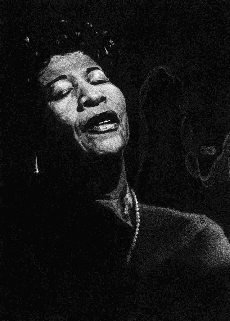 Kunstpate 5 Ella Fitzgerald Portrait 1989 Kunstdruck Frank Rosenzweig Jazz Kunst