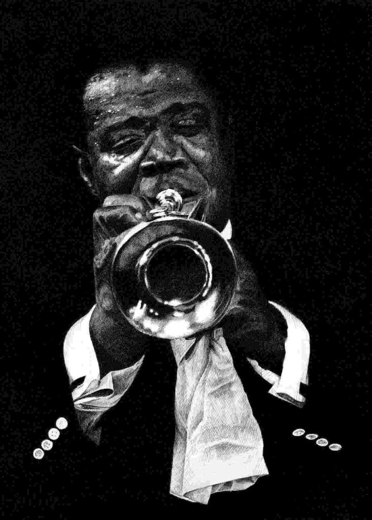 Louis Armstrong Siebdruck Limitiert Frank Rosenzweig