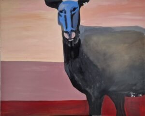 Schaf vor Landschaft (2008)